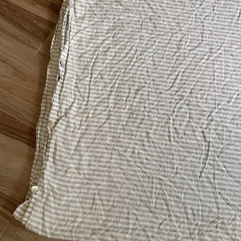 House Of Baltic Linen Australia Striped Queen Duvet Cover 100% Linen